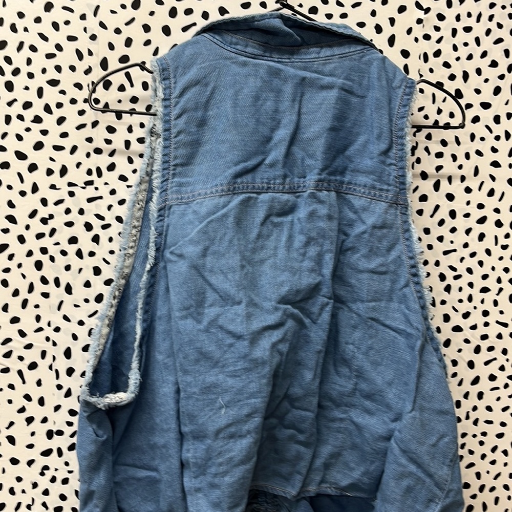 Anthropologie Blue Ruched Crop Top - Picture 8 of 8